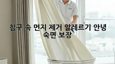 침구 속 먼지 제거, 알레르기 안녕! 숙면 보장!